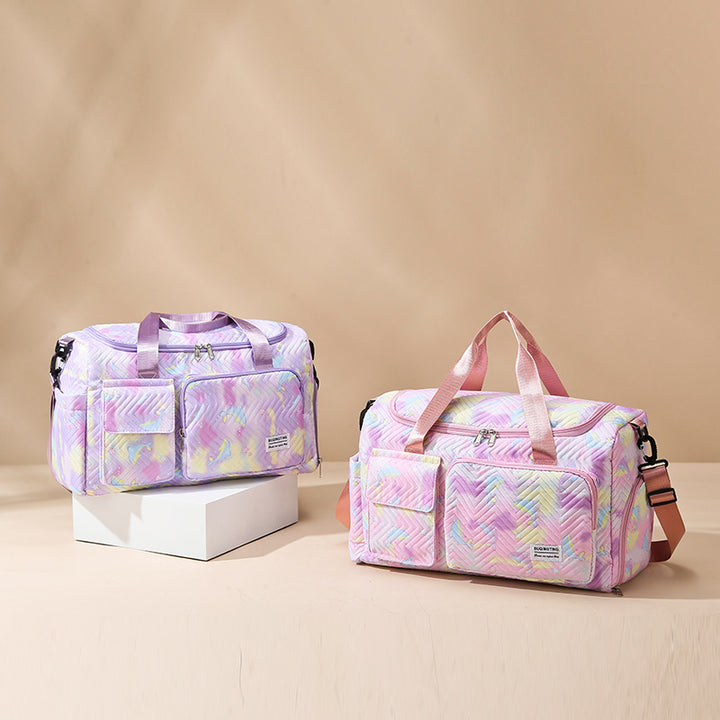 Quilted Multi-Pocket Travel Duffle Bag Kalsten