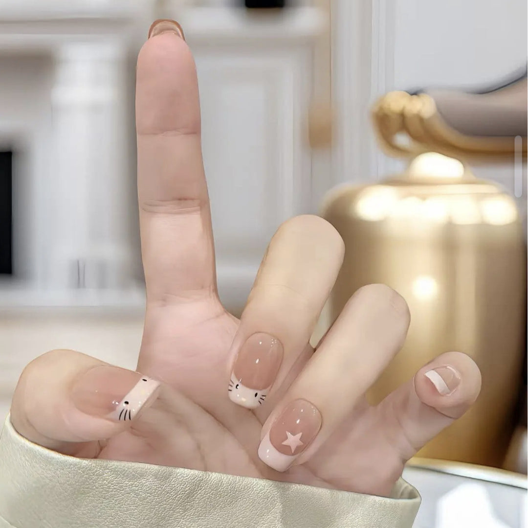 Whimsical Themed Press-On Nail Art Kalsten