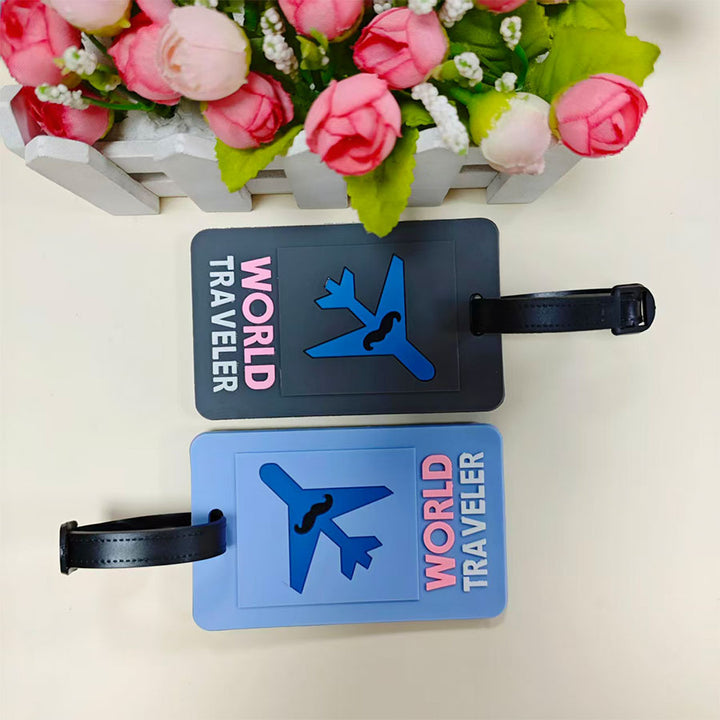 Unisex Travel-Themed Silicone Luggage Tag Kalsten