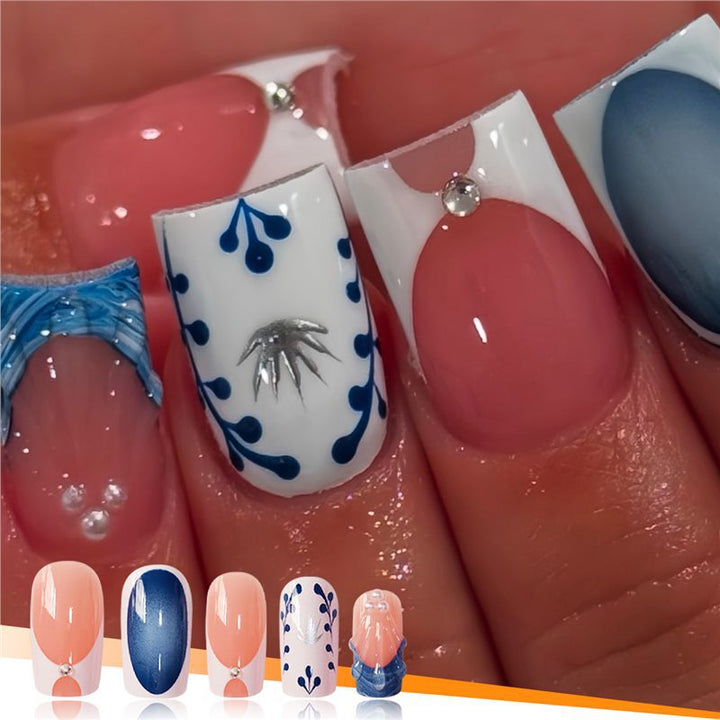 Artistic Decorative Press-On Nail Set Kalsten