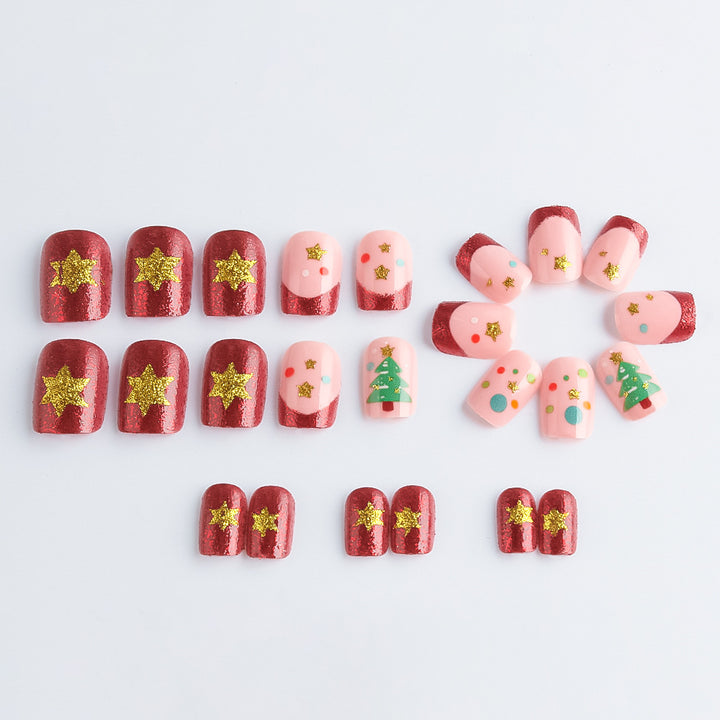 Festive Holiday-Themed Gel Nail Art Set Kalsten