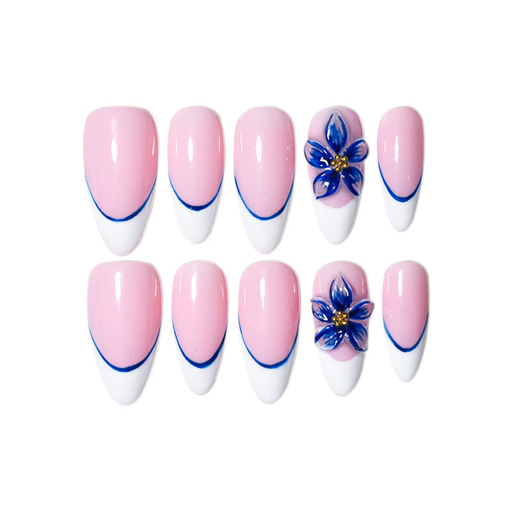 Elegant Almond-Shaped Press-On Nail Set Kalsten