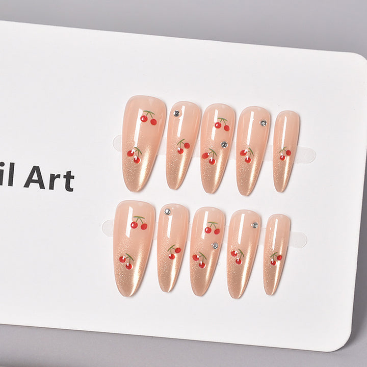 Glamorous Heart-Themed Press-On Nail Set Kalsten