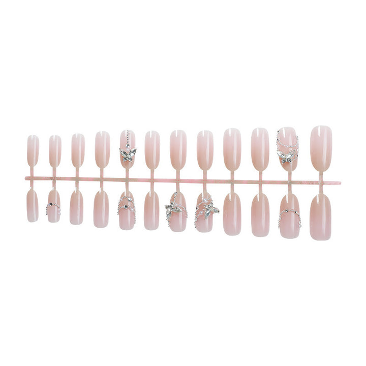 Elegant Stiletto Press-On Nail Art Set with Crystal Accents Kalsten