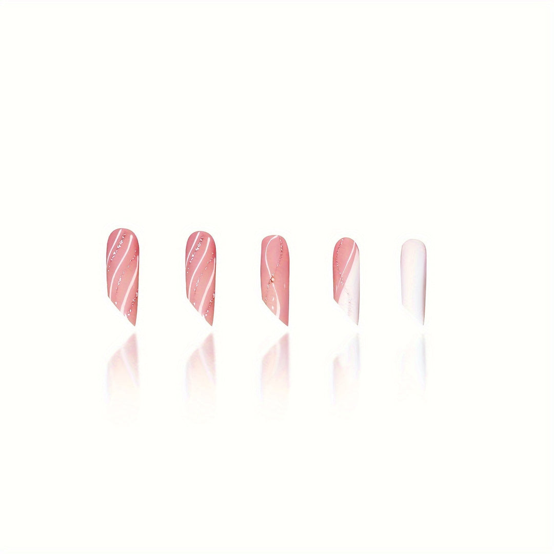 Elegant Stiletto Press-On Nail Art with Unique Designs Kalsten