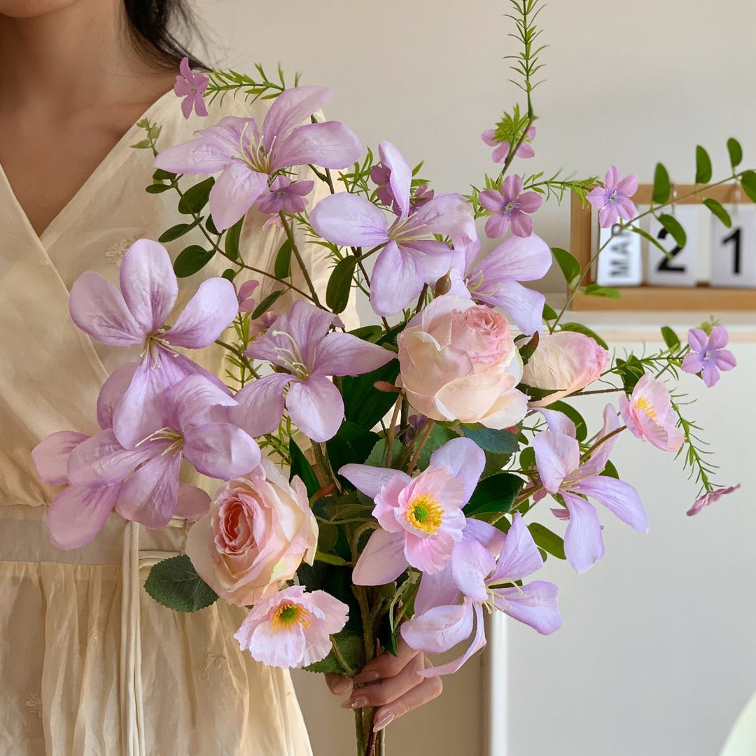 Lush Floral Bouquet Arrangement with Realistic Touch