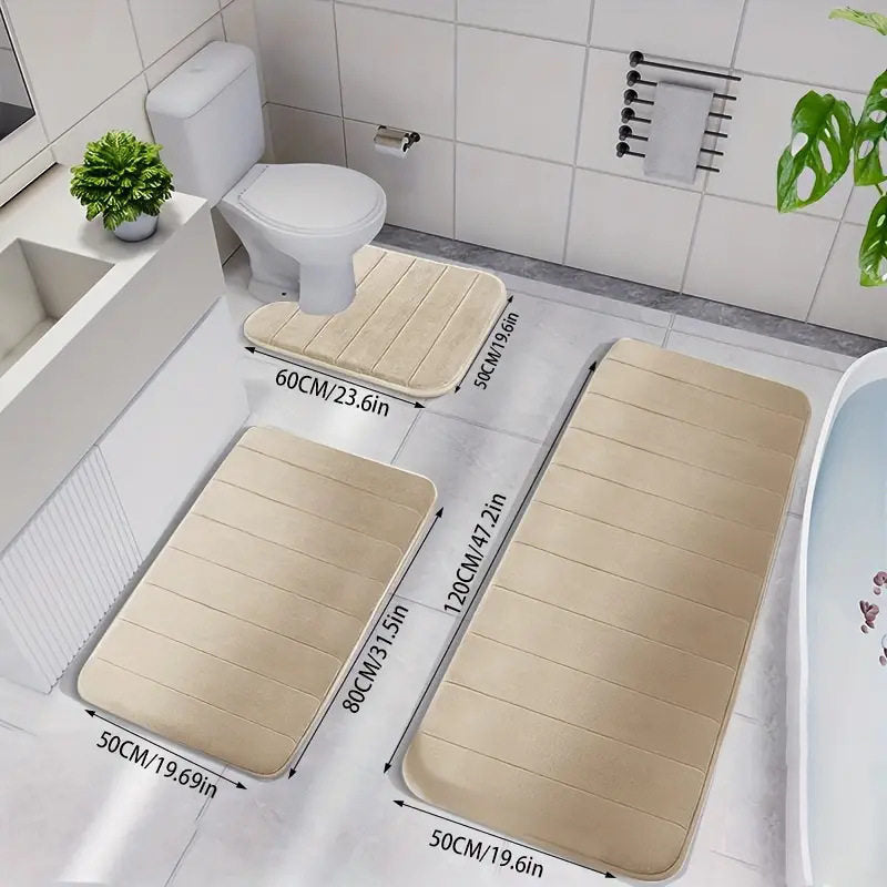 Non-Slip Bathroom Mat Set