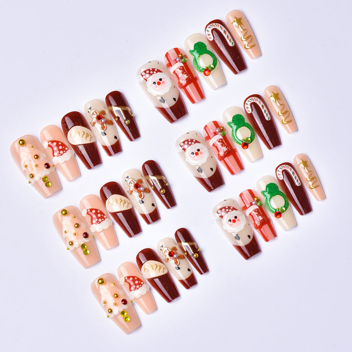 Holiday-Themed Decorative Press-On Nails Kalsten