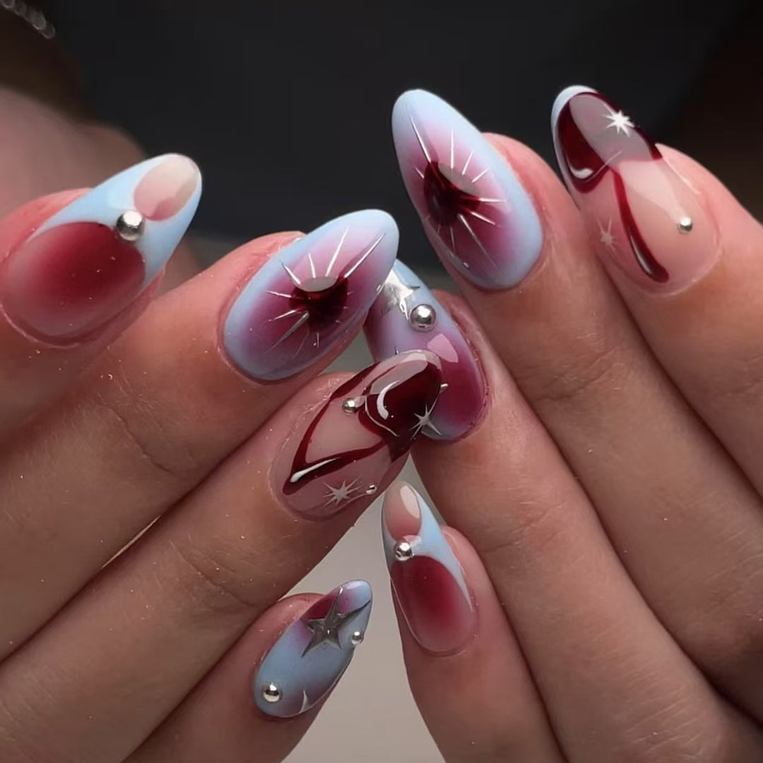 Elegant artificial nails with stylish accents Kalsten
