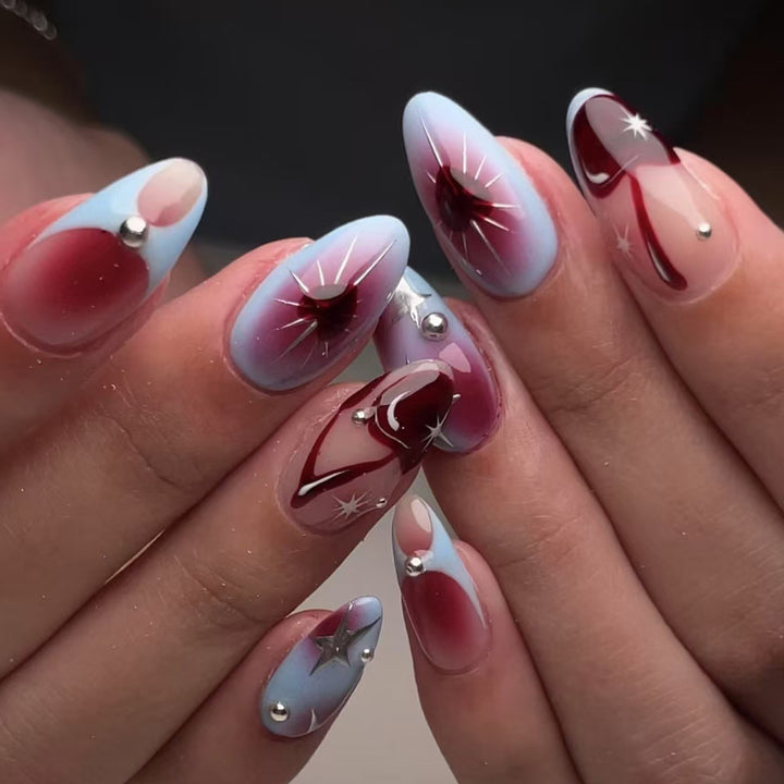 Elegant artificial nails with stylish accents Kalsten