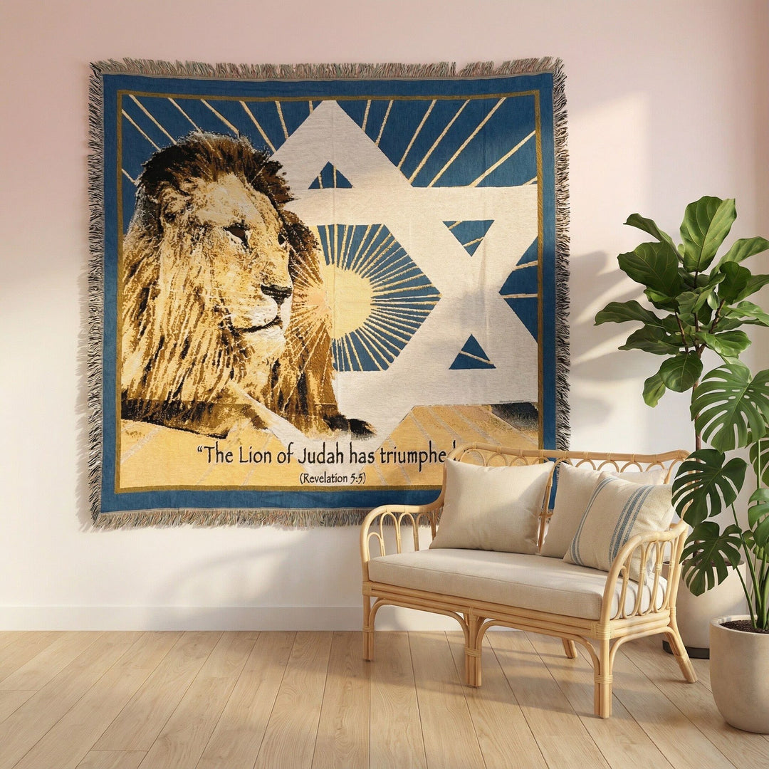 Artistic Star of David Tapestry Blanket
