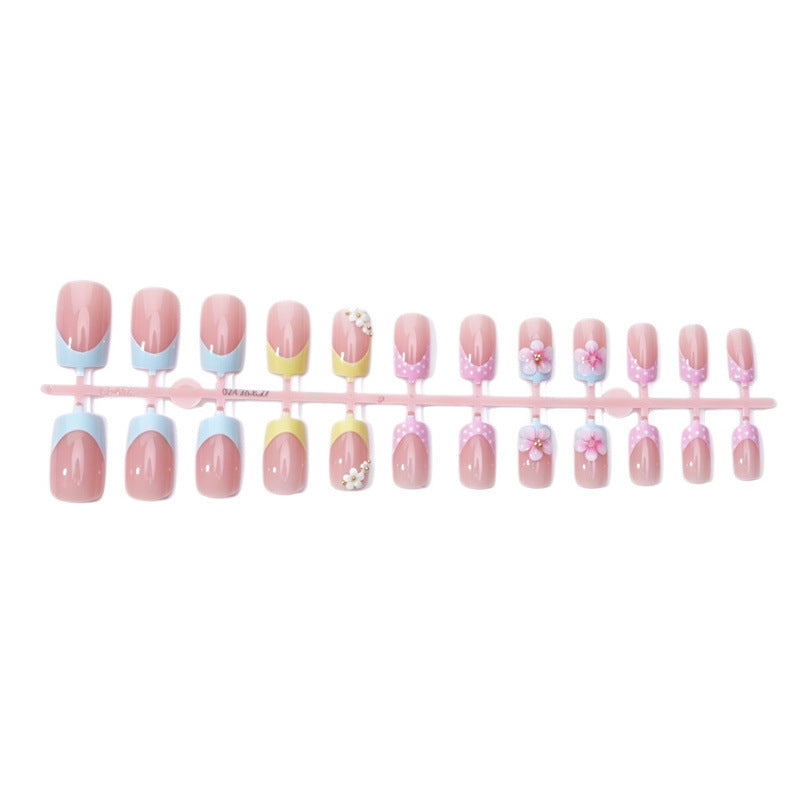 Floral Decorative Press-On Nail Set 1790738756