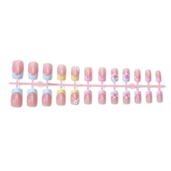 Floral Decorative Press-On Nail Set 1790738756