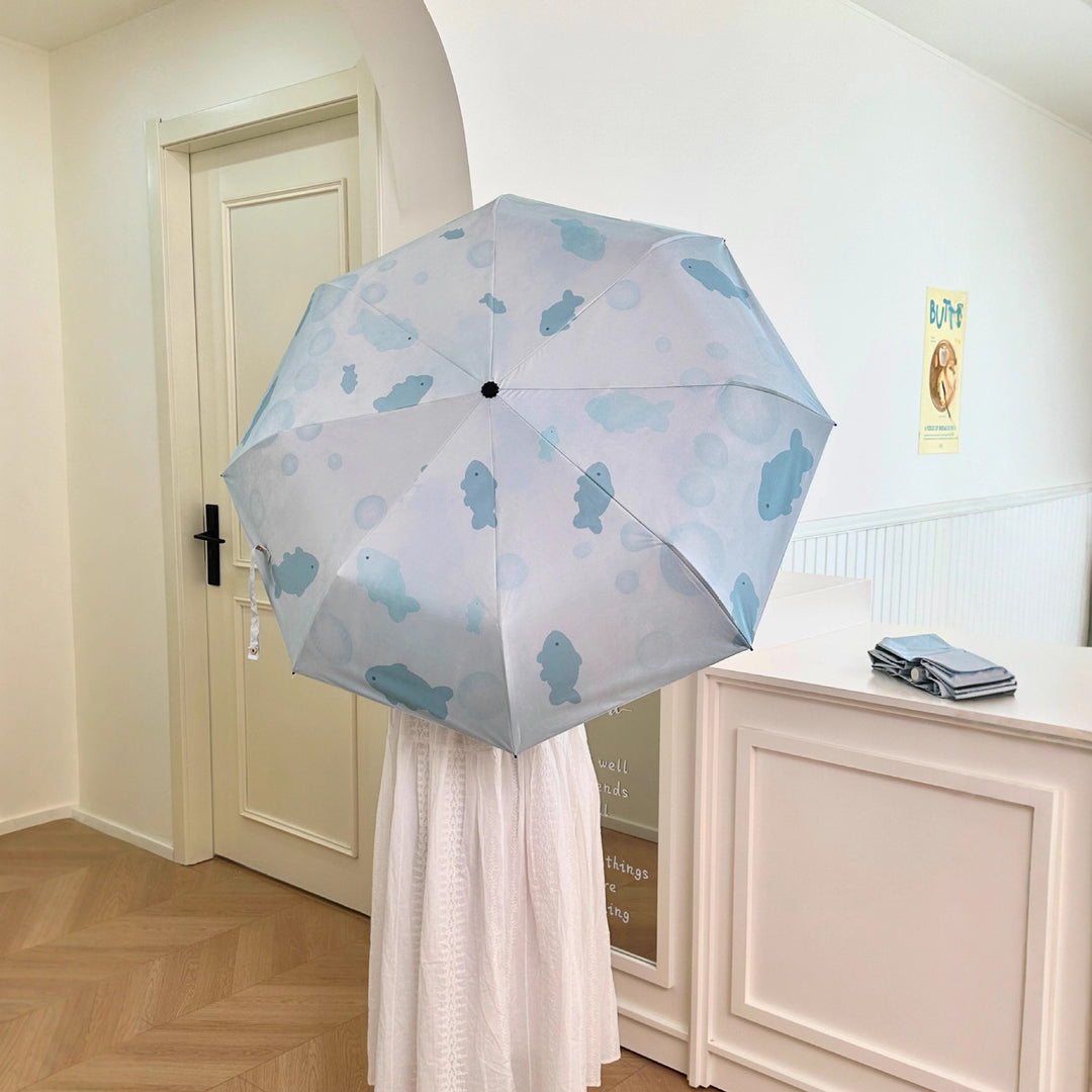 Women's foldable umbrella with unique fish pattern Kalsten