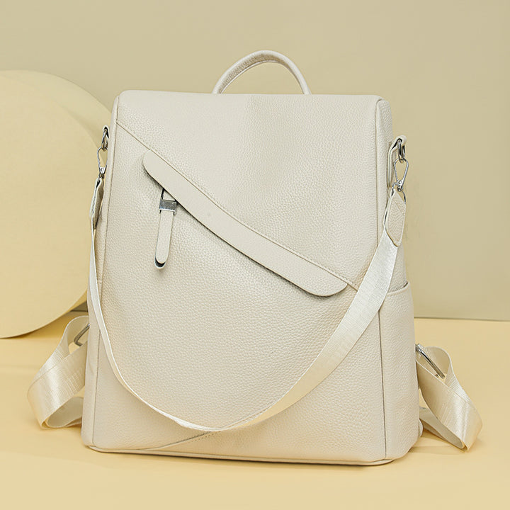 Chic Textured Leather Backpack Kalsten