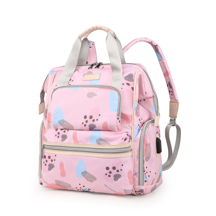 Multi-Functional Patterned Diaper Backpack Kalsten