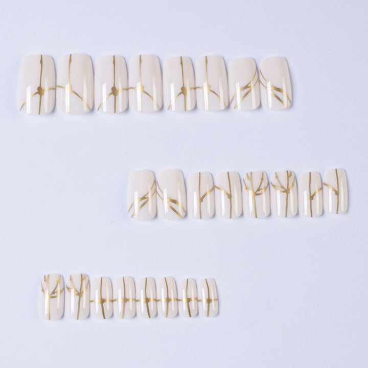 Artificial nails with delicate leaf design Kalsten