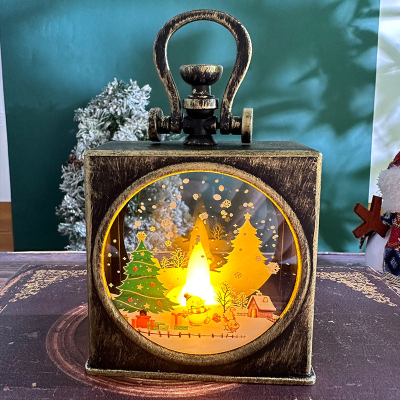 Decorative Christmas lantern with LED lighting