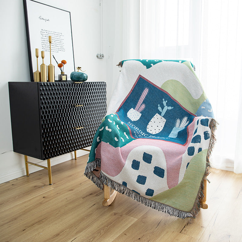 Decorative Art-Inspired Throw Blanket