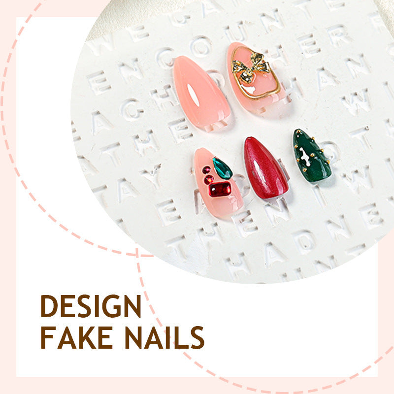 Artificial nail set with festive decorative details Kalsten