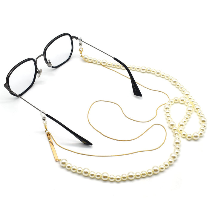 Decorative Pearl-Accented Eyewear Chain Kalsten