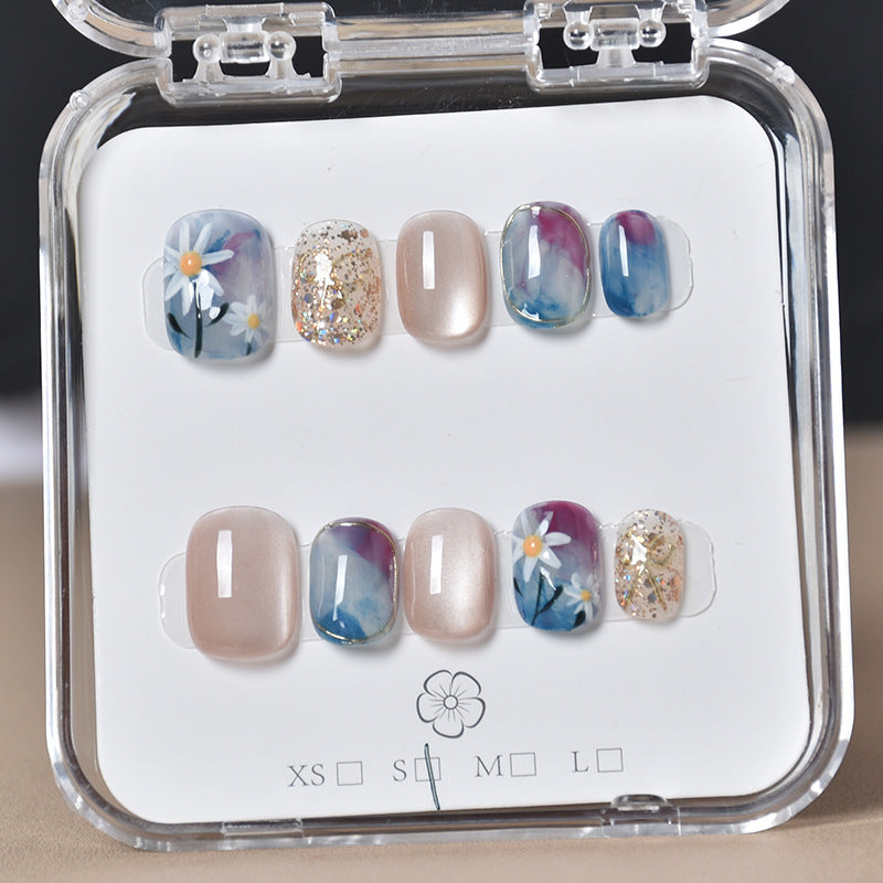 Decorative Floral Press-On Nail Set Kalsten