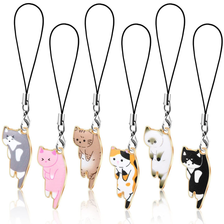 Cat-Themed Charms Keychain Set Kalsten