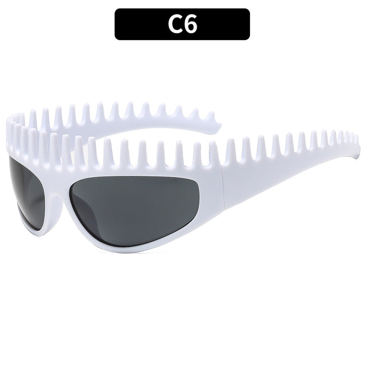Trendy Oversized Tooth-Shaped Sunglasses