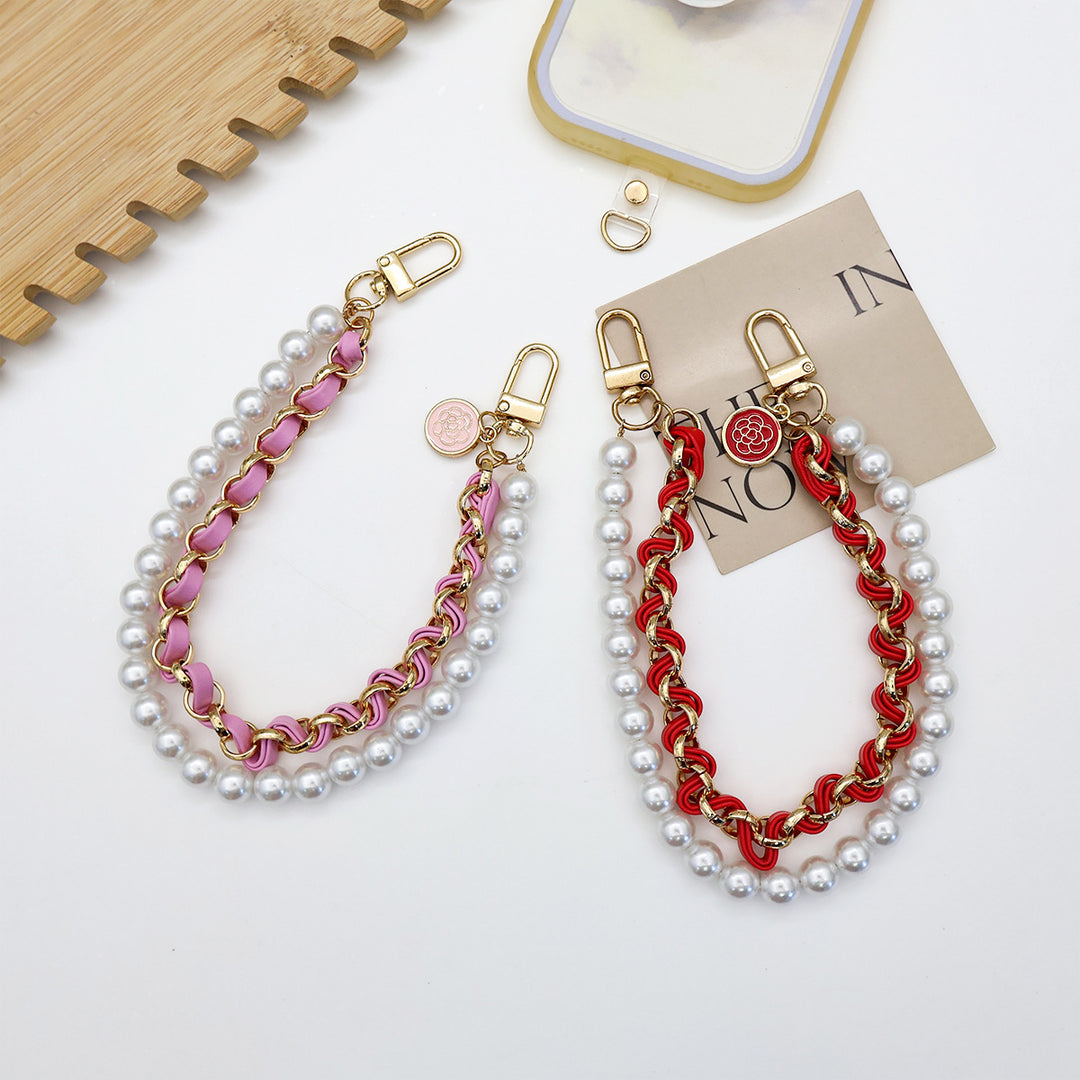 Chic Pearl-Chain Eyewear Holder Kalsten