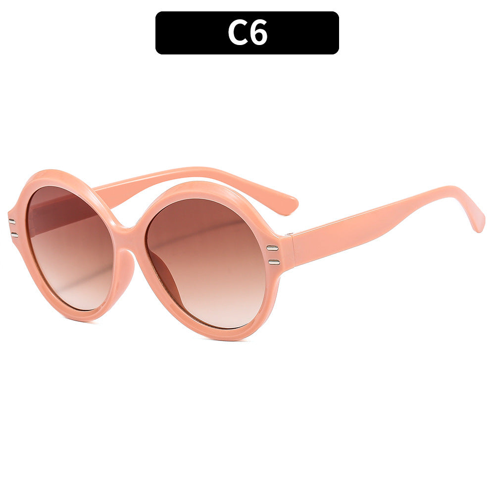 Oversized Round Frame Sunglasses