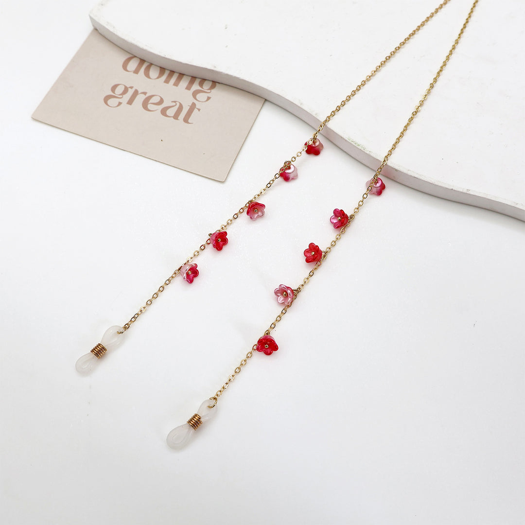 Floral Embellished Eyewear Chain Kalsten
