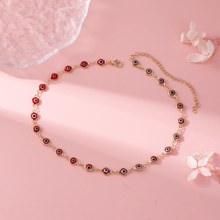 Decorative Evil Eye Charm Necklace Kalsten