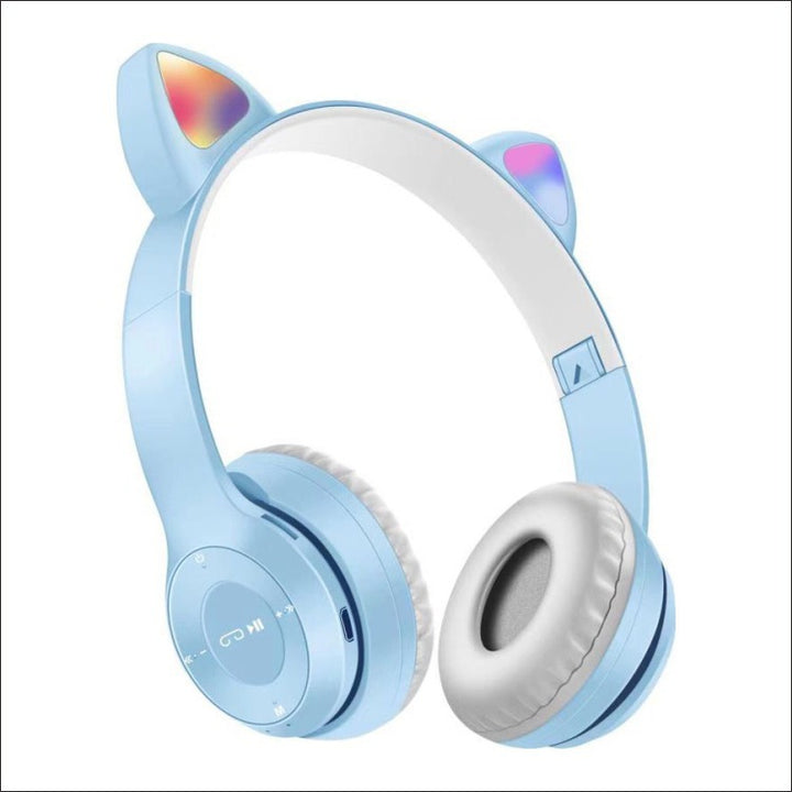 Cat-Ear Bluetooth Headphones with LED Lights