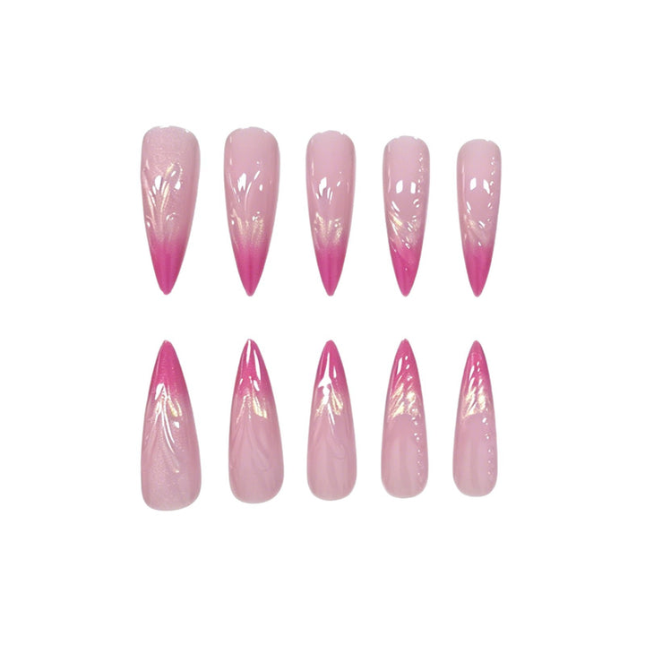 Artistic Accented Stiletto Nail Enhancements Kalsten