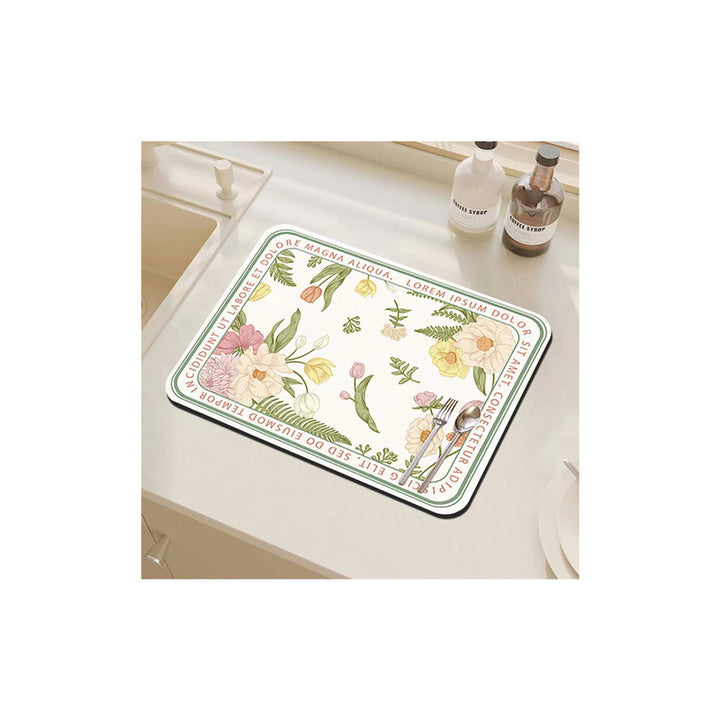 Floral Decorative Kitchen Mat Kalsten
