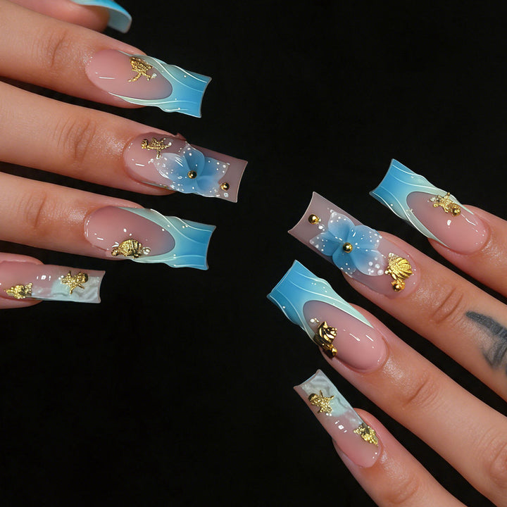 3D Floral Design Press-On Nail Set Kalsten