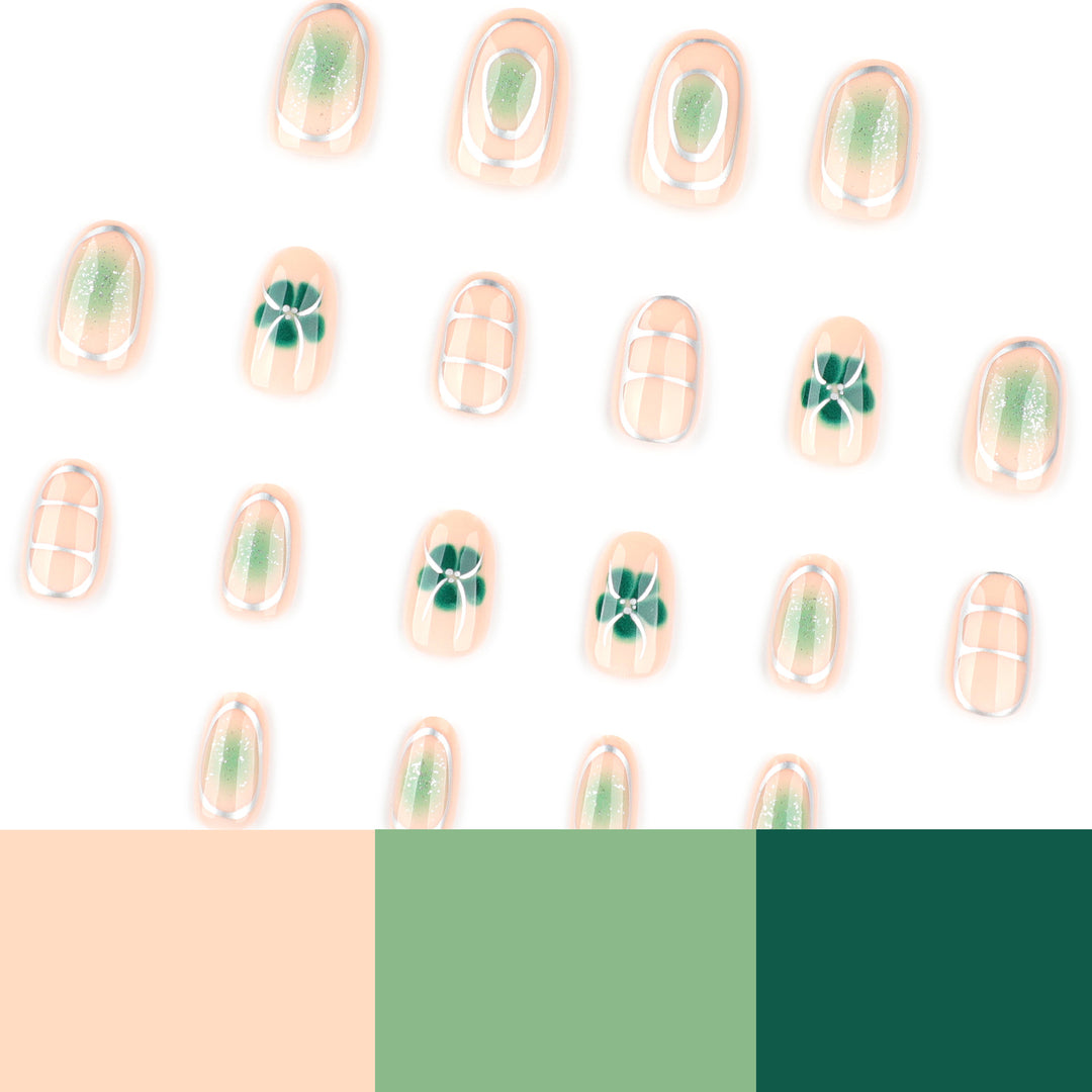 Elegant Nail Art with Floral Design Kalsten