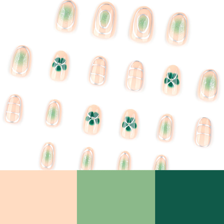 Elegant Nail Art with Floral Design Kalsten