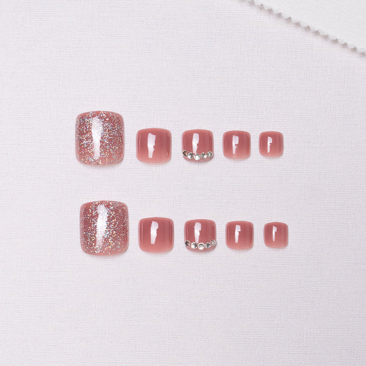 Decorative Glittery Pedicure Nail Art