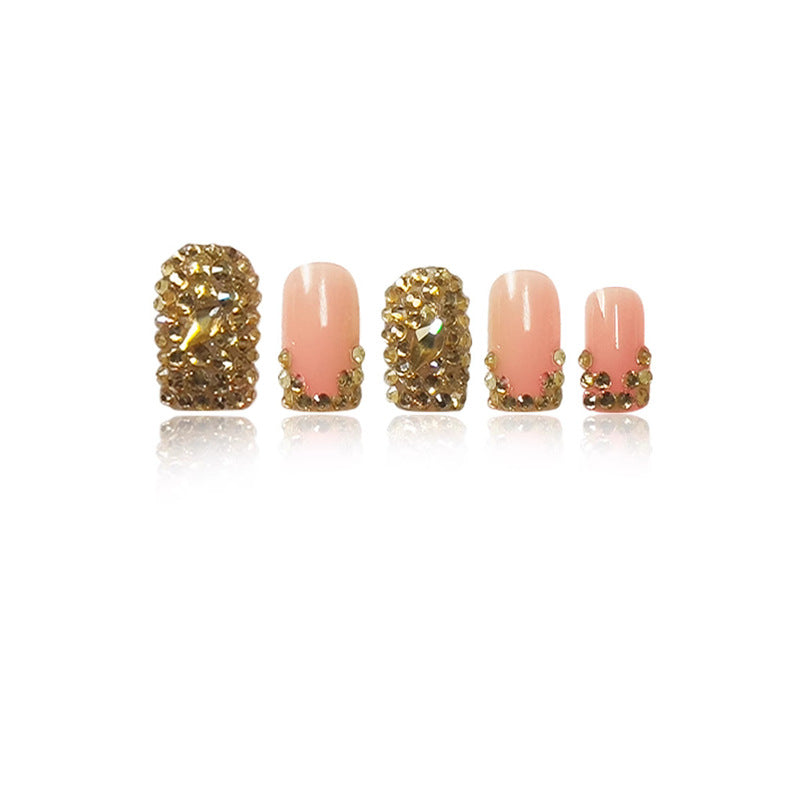 Glamorous Rhinestone Accented Press-On Nails Kalsten