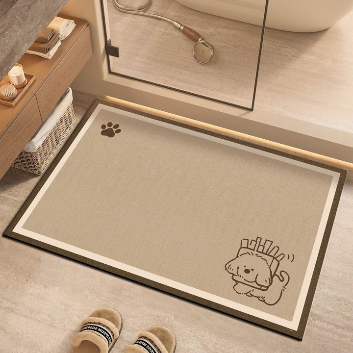 Cute Cartoon Dog-Themed Bath Mat