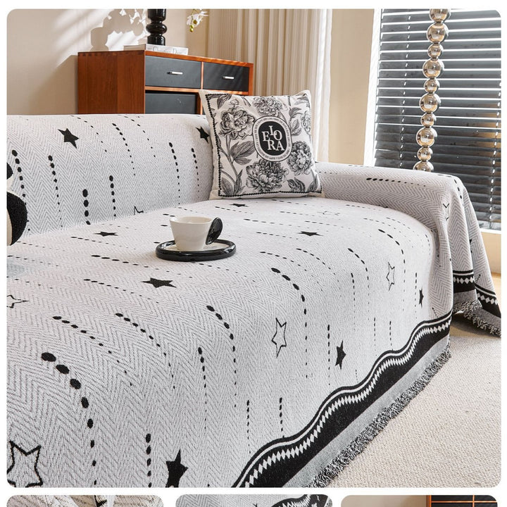 Cozy Decorative Fringe Sofa Throw Blanket