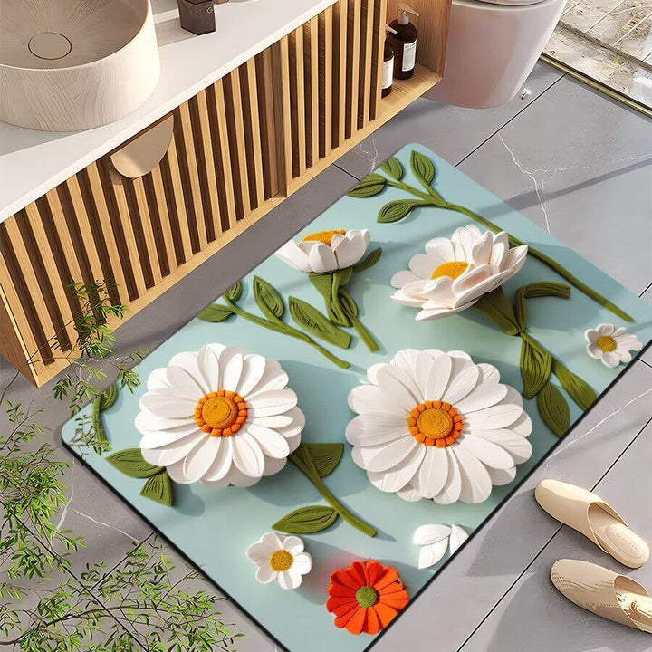Floral-Themed Non-Slip Bath Mat Kalsten