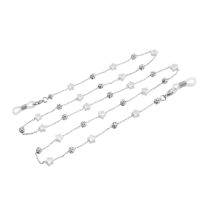 Elegant Crystal and Pearl Eyewear Chain Kalsten