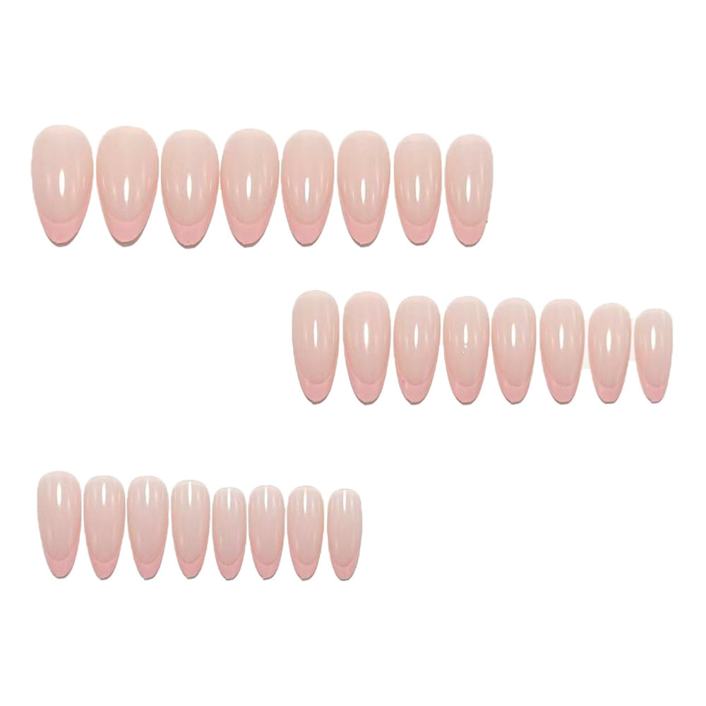 Elegant Stiletto Fake Nails with Filigree French Tip Design Kalsten