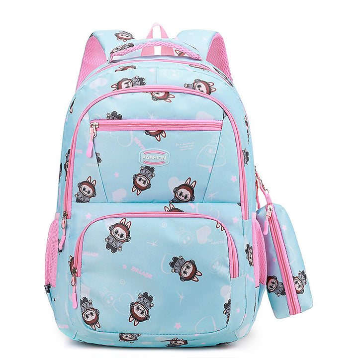 Cartoon Character Print School Backpack