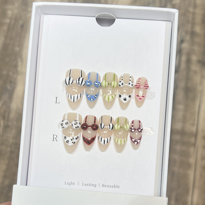Decorative Floral Stiletto Press-On Nail Set Kalsten