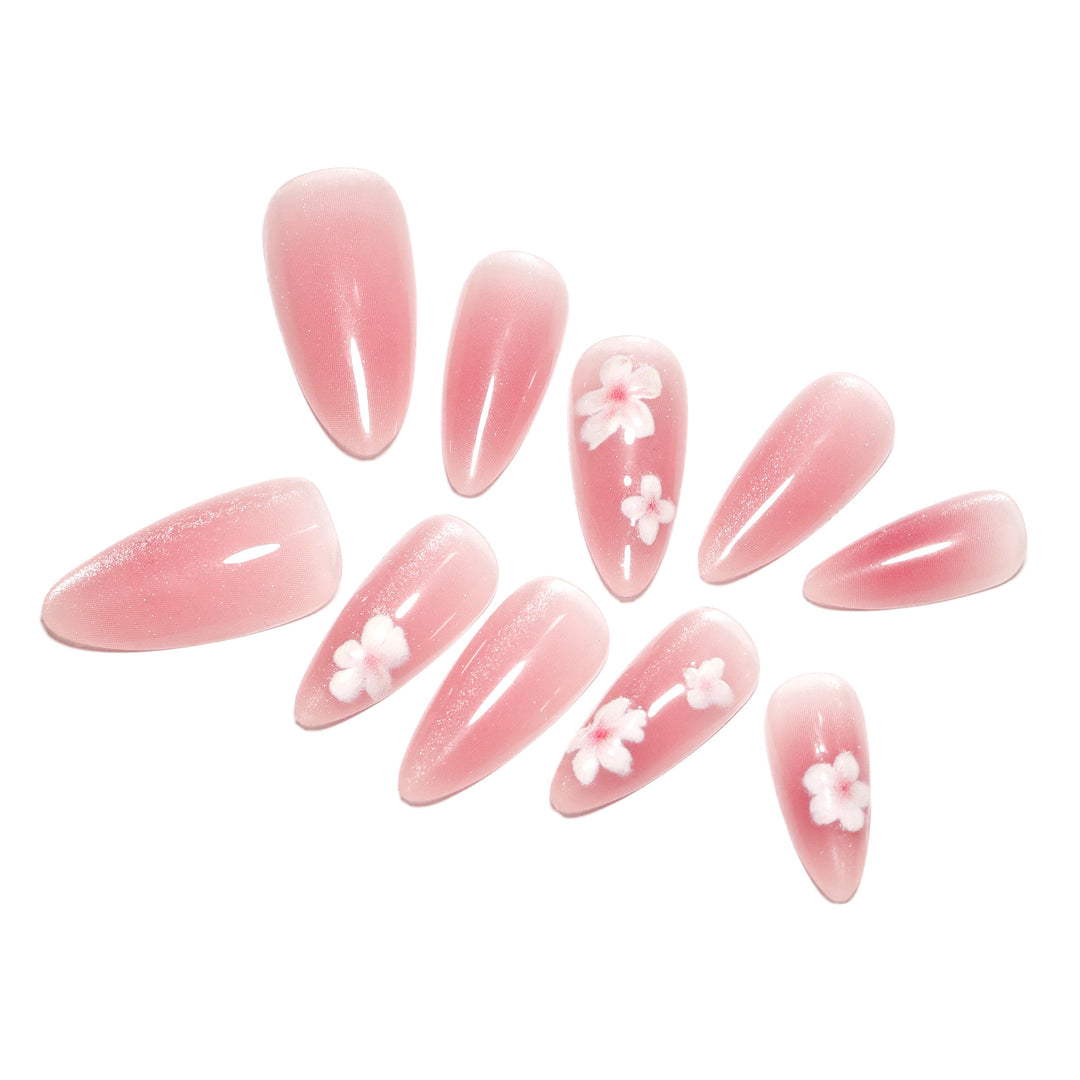 Artificial nail art with floral design Kalsten