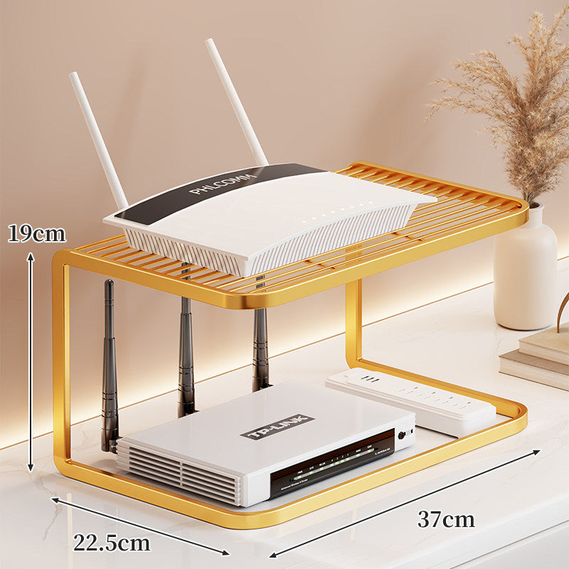 Ventilated Desktop Router and Modem Stand Organizer