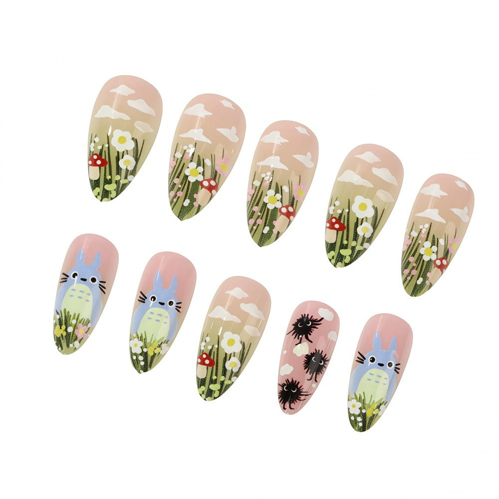 Fantasy animal and flower motifs artificial nails Kalsten